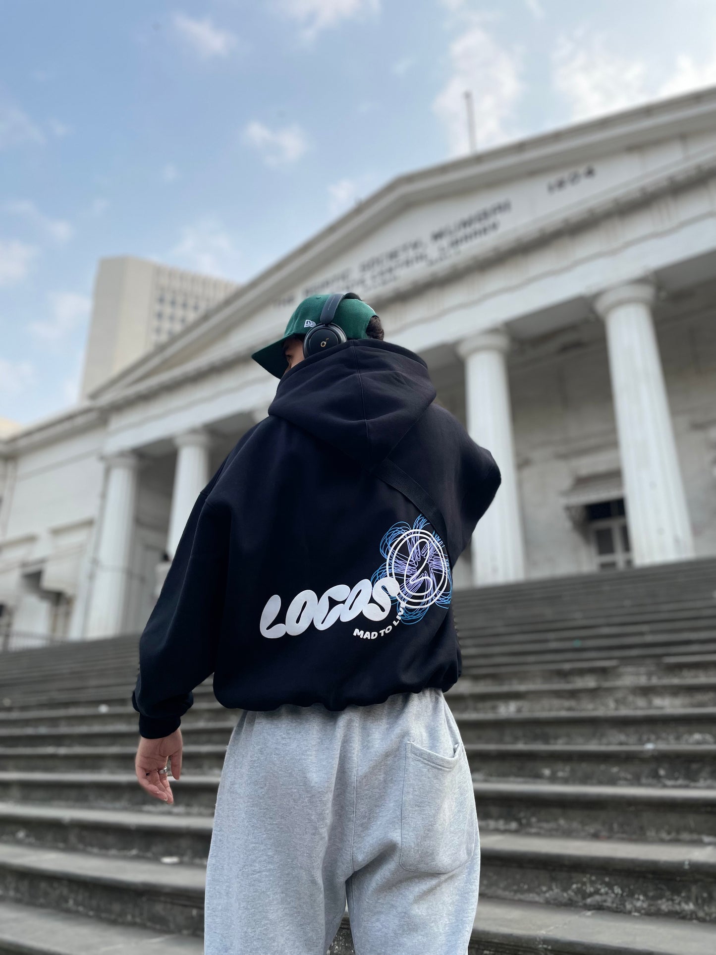 Gradient Flower print Hoodie