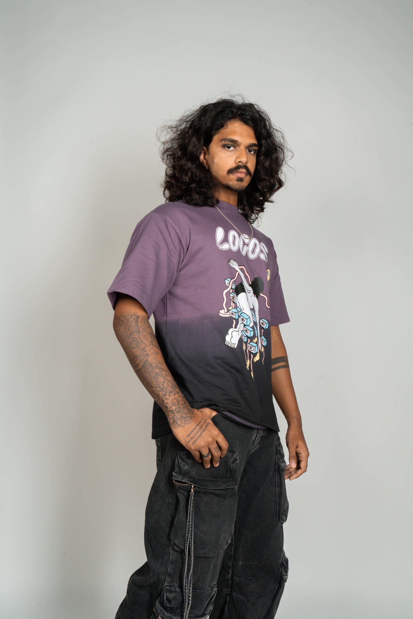 Dip-dyed English Violet Visions T-shirt