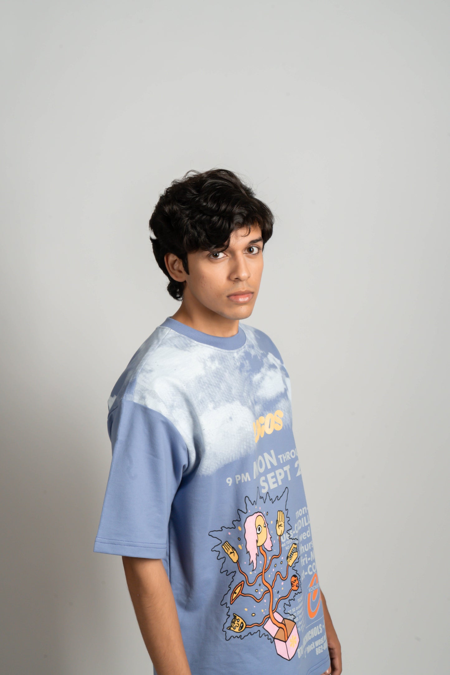 Cloudy Psychedelic Concert T-shirt