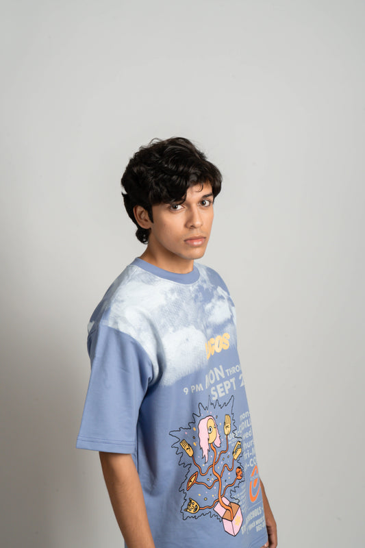 Cloudy Psychedelic Concert T-shirt